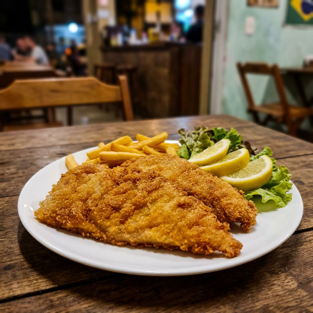 Foto de Tilápia c/ Fritas — Mineirinho